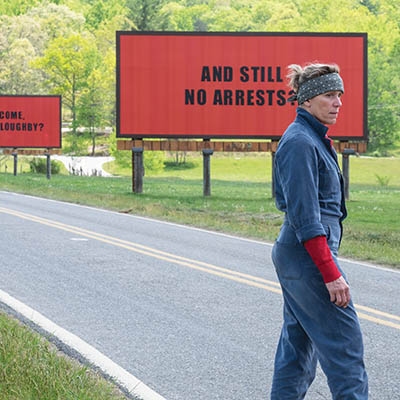 Frances McDormand in “Three Billboards Outside Ebbing, Missouri”