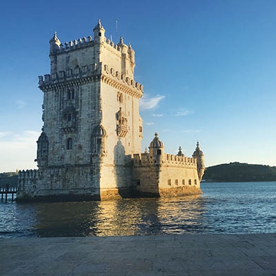 Belém Tower in Lisbon, on the bank of the Tagus River