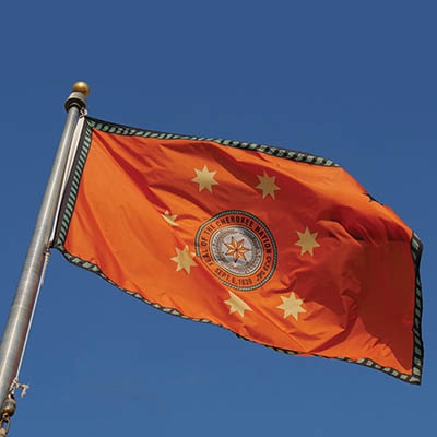 Flag of the Cherokee Nation of Oklahoma.