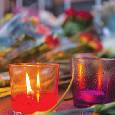 Memorial for the victims of the mass shooting in Orlando