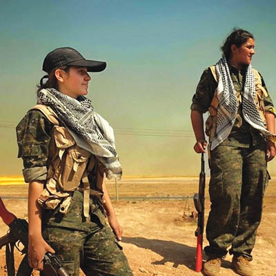 A Kurdish YPG fighter