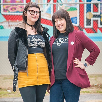 Activists Hana Fields (left) and Andrea Haddox lead Stopping Harm On Tulsa Streets.