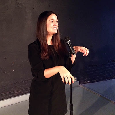 Ashley Heider Daly practices the art of stand-up comedy