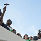 Protest calling for the arrest of office Betty Shelby outside Tulsa Police Headquarters, 9/20/16