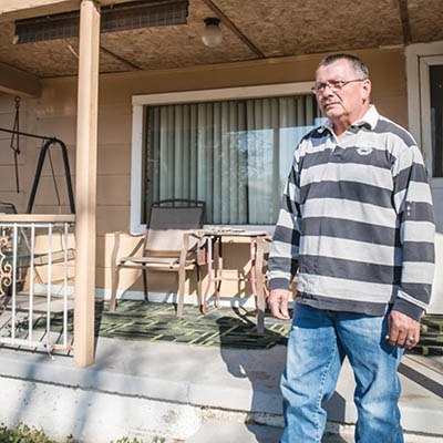 Crutchfield Neighborhood Association President Tony Bluford at his home