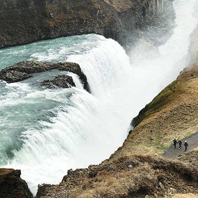 Gullfoss Waterfall in southwest Iceland