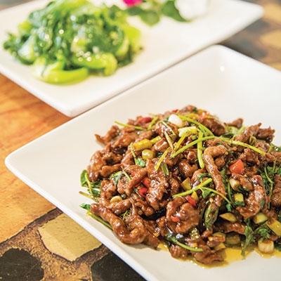 Cilantro shredded beef at Mandarin Taste 