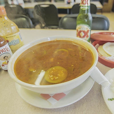 Caldo de pescado at El Burrito | GREG BOLLINGER