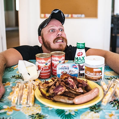 Mitch Gilliam and his bounty of Keto foods