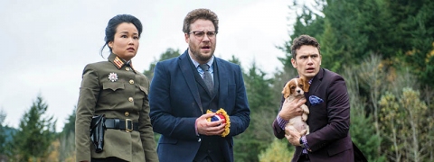 Diana Bang, Seth Rogen and James Franco in ‘The Interview’