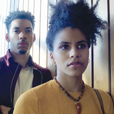 Melvin Gregg and Zazie Beetz in “High Flying Bird”