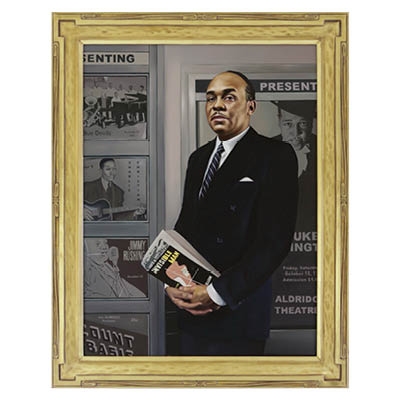 Portrait of Oklahoma City-born author Ralph Ellison by Tracey Harris at the Oklahoma State Capitol. 
